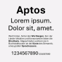 Aptos Font, vorgestellt von presenter's. Vorschau