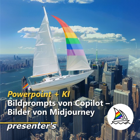 PowerPoint KI Copilot Bildprompts Midjourney presenters