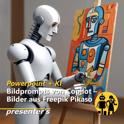 PowerPoint KI Copilot Bildprompts Freepik - presenters